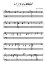Téléchargez l'arrangement pour piano de la partition de Xô, passarinho en PDF